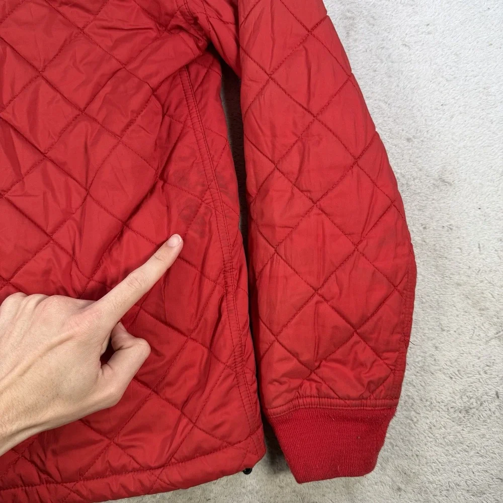 Polo Sport Ralph Lauren Jacket Mens Small Red Quilted Fleece Full Zip Puffer